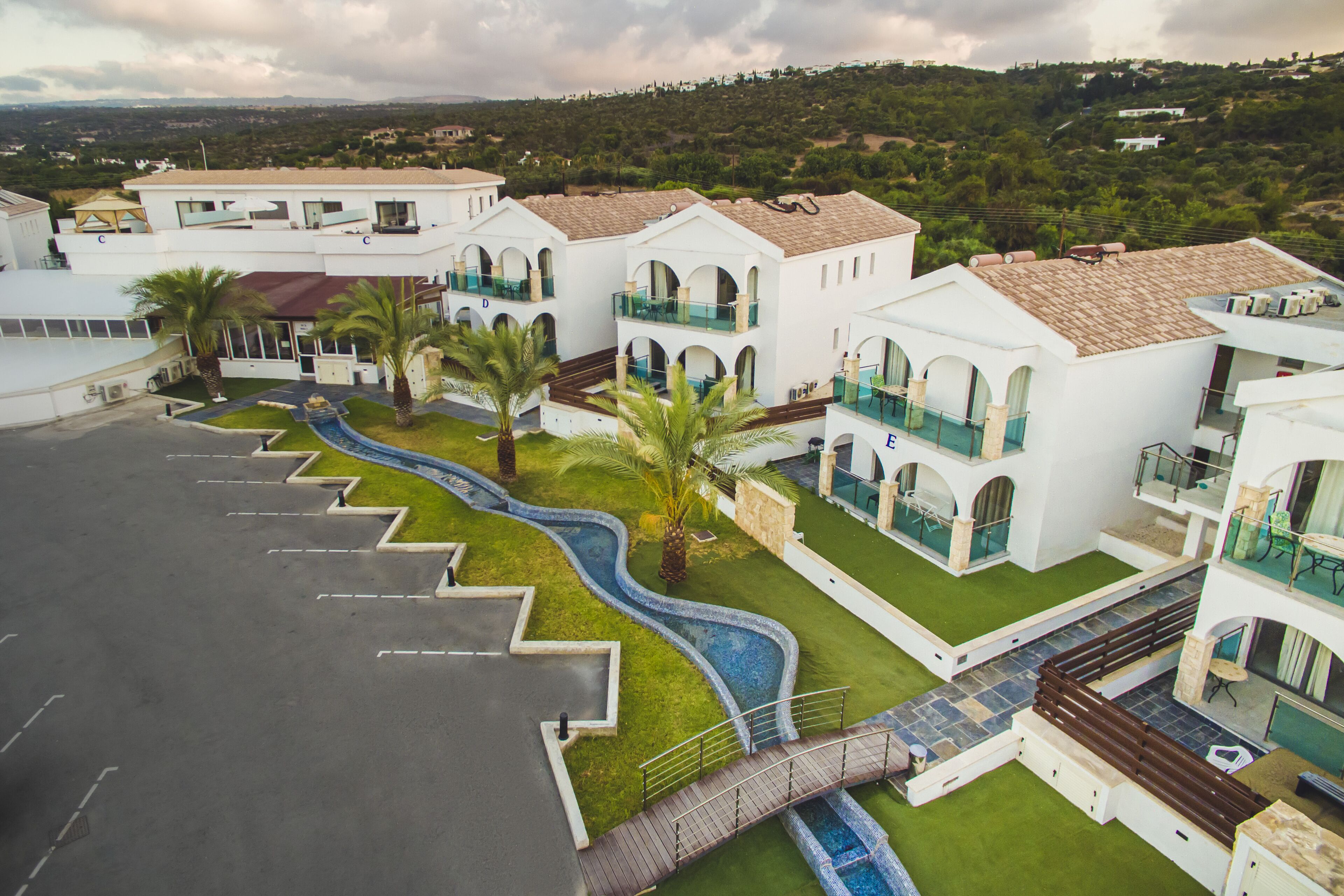 Vue sur la campagne depuis l’hébergement