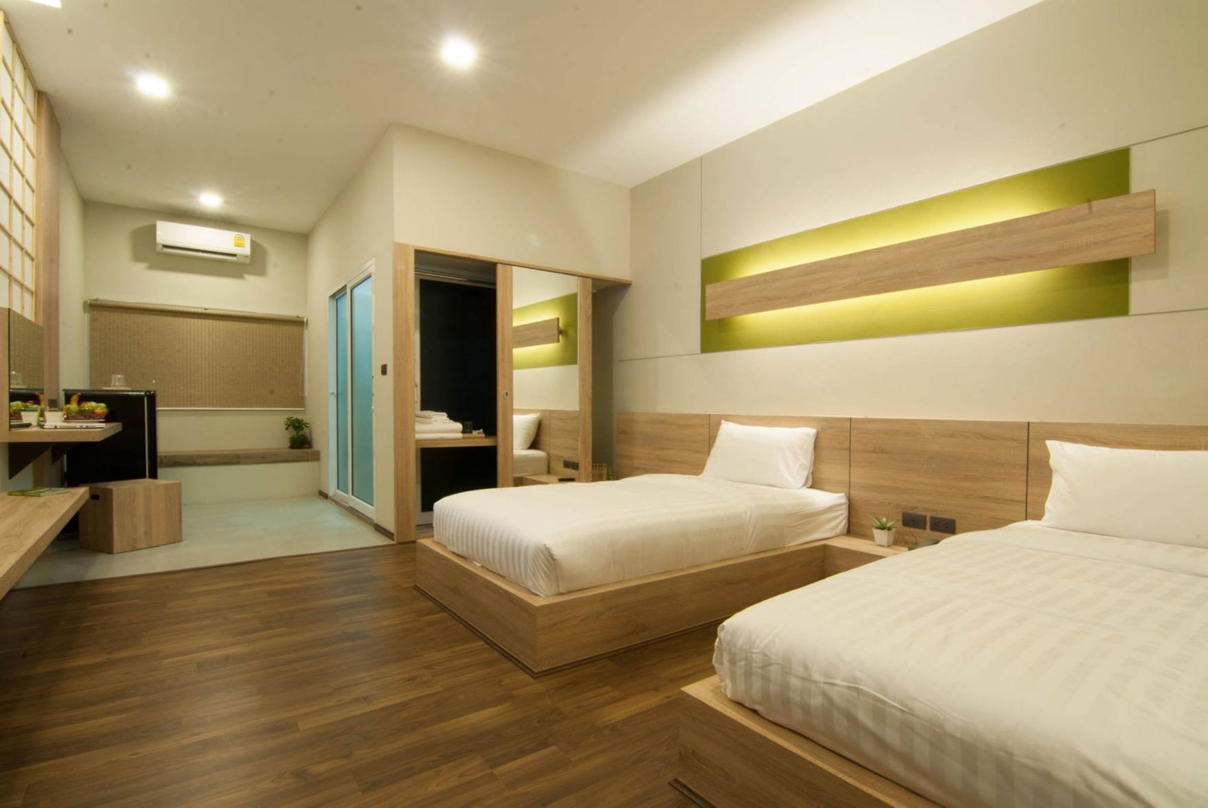 Individually decorated, desk, blackout drapes, rollaway beds