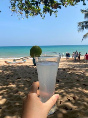 En la playa
