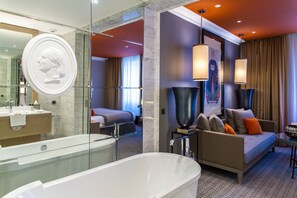Prestige Junior Suite 4 | Bathroom | Designer toiletries, hair dryer, bathrobes, slippers