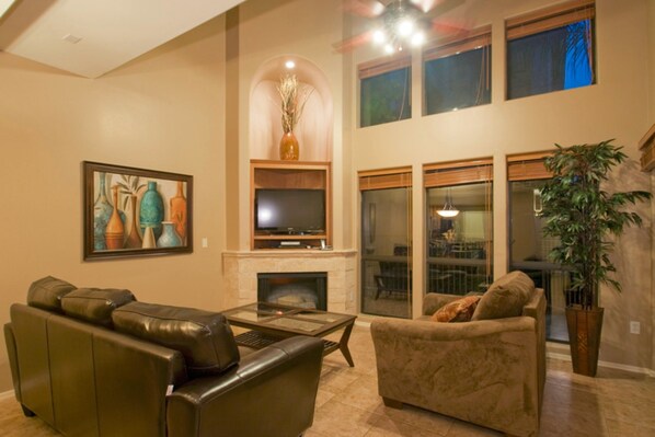 Villa, 3 Bedrooms | Living room | Flat-screen TV, DVD player - Paradise View Villas - PV762 By Signature Vacation Rentals (Scottsdale)