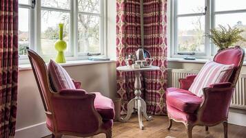 Double or Twin Room, Ground Floor (The Garden Room) | Desk, iron/ironing board, bed sheets