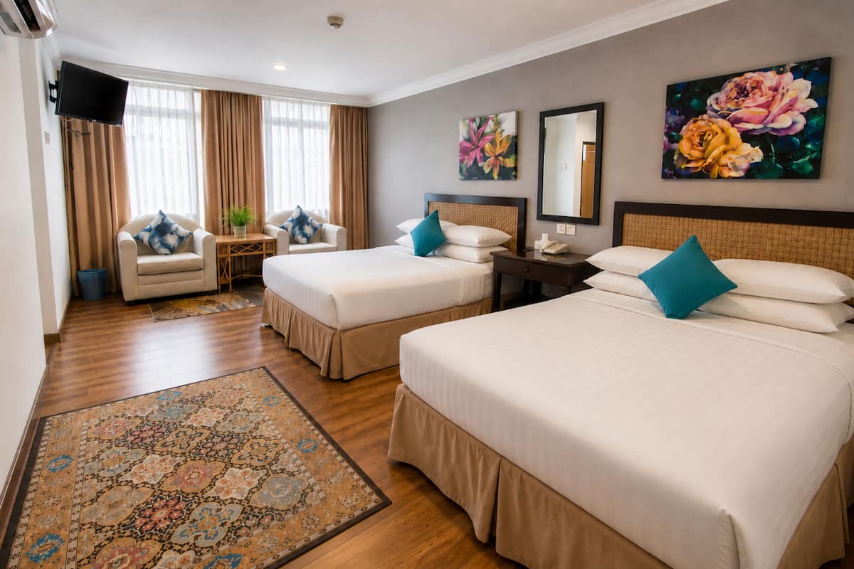 Deluxe Quadruple Room, 2 Queen Beds | Egyptian cotton sheets, premium bedding, down duvets, pillow-top beds