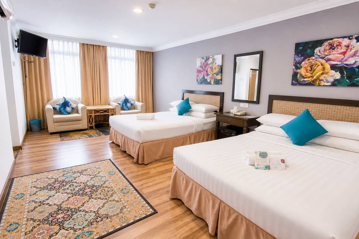 Executive-Vierbettzimmer | Bettwäsche aus ägyptischer Baumwolle, hochwertige Bettwaren