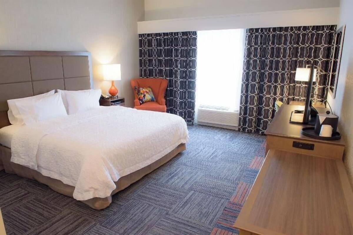 In-room safe, desk, blackout curtains, iron/ironing board