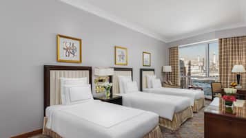 Premium bedding, memory-foam beds, in-room safe, desk