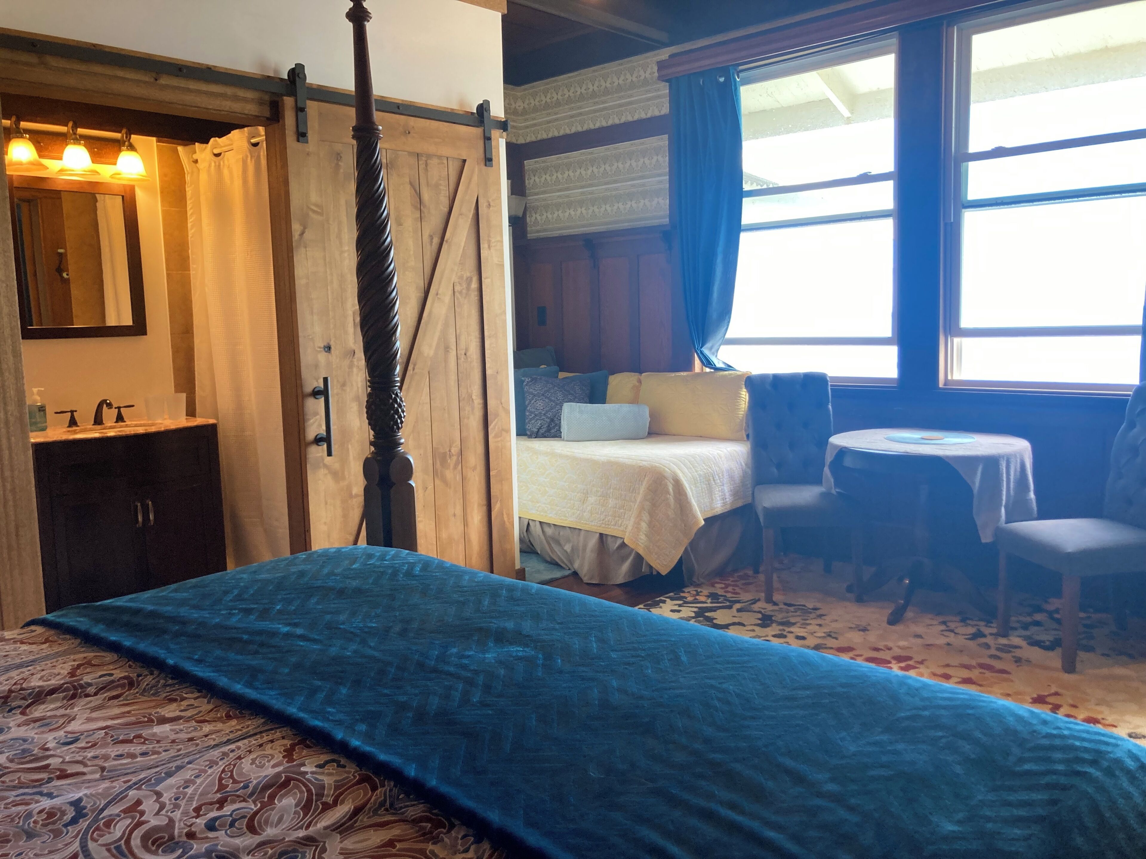 Blackout curtains, iron/ironing board, free WiFi, bed sheets