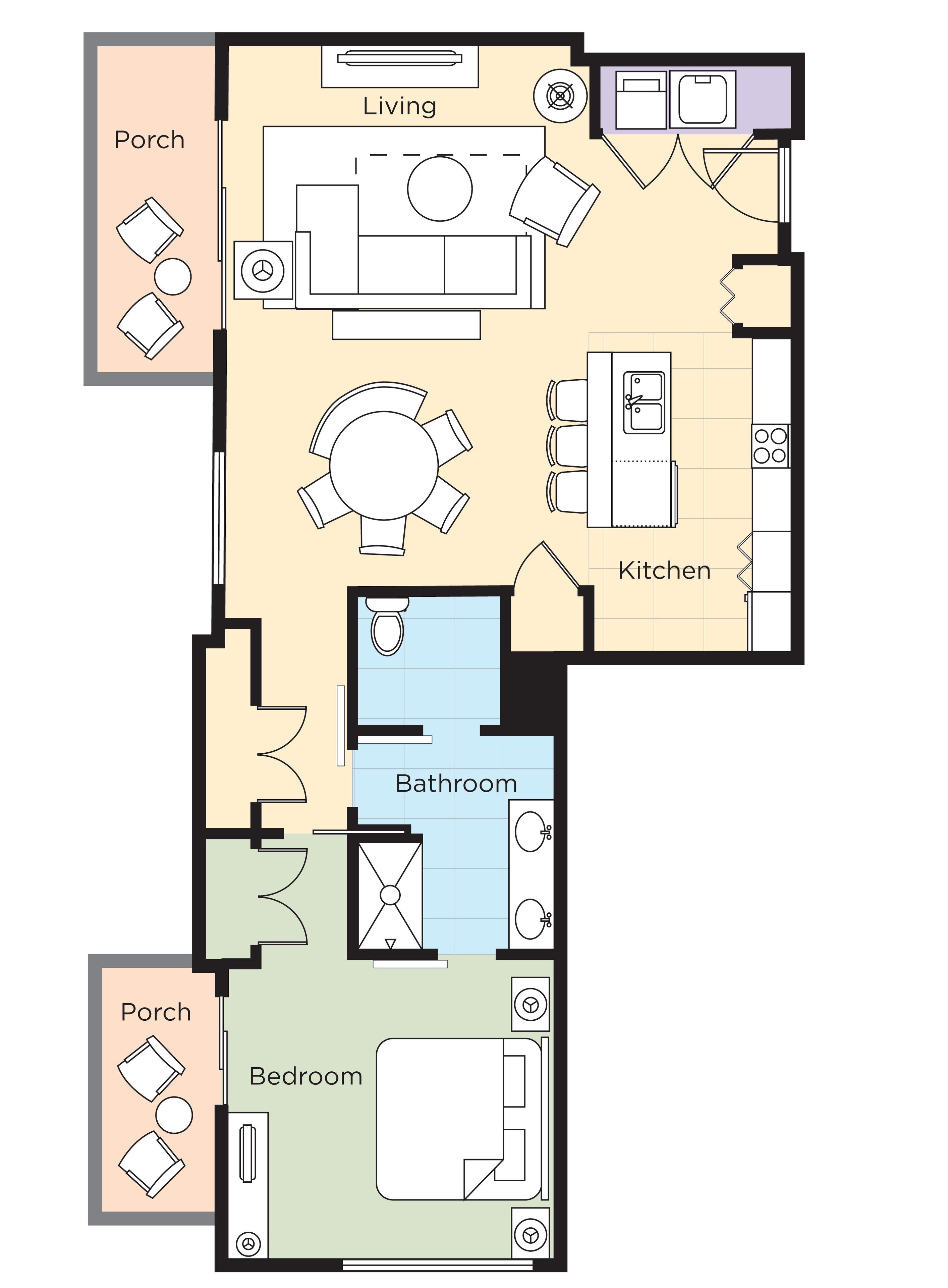 presidential condo, 1 bedroom | floor plan