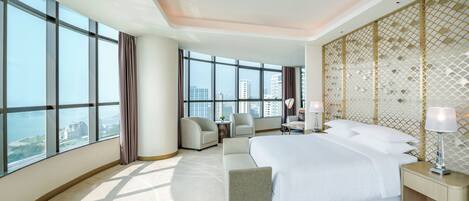 Presidential Suite, 2 Bedrooms, Ocean View | Minibar, in-room safe, desk, iron/ironing board