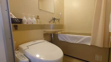 Douche, articles de toilette gratuits, sèche-cheveux, chaussons