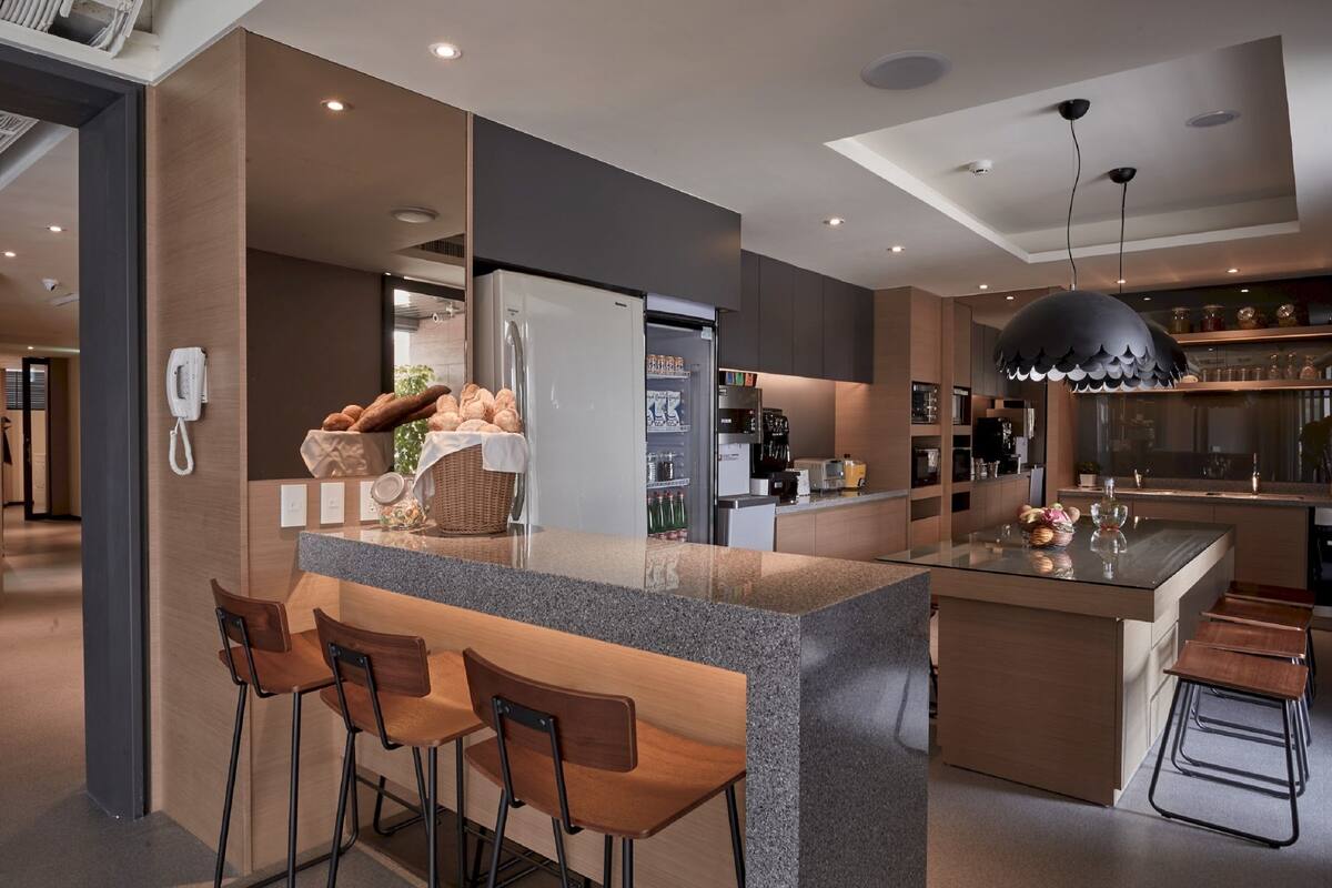 daily self-service breakfast for a fee