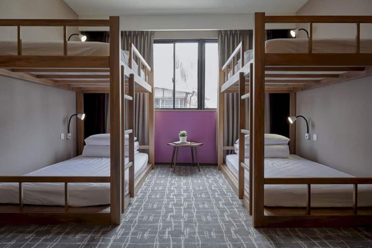 6-Beds Shared Dormitory, Shared Bathroom, No Toiletry | Laptop workspace, blackout curtains, free WiFi, bed sheets