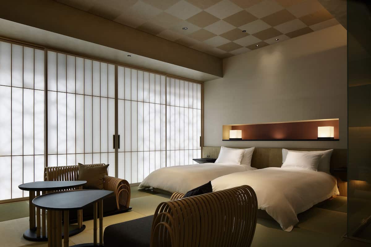 Sakura (Deluxe Twin) | Minibar, in-room safe, blackout curtains, iron/ironing board