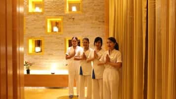 Sauna, hot tub, steam room, aromatherapy, hot stone massages
