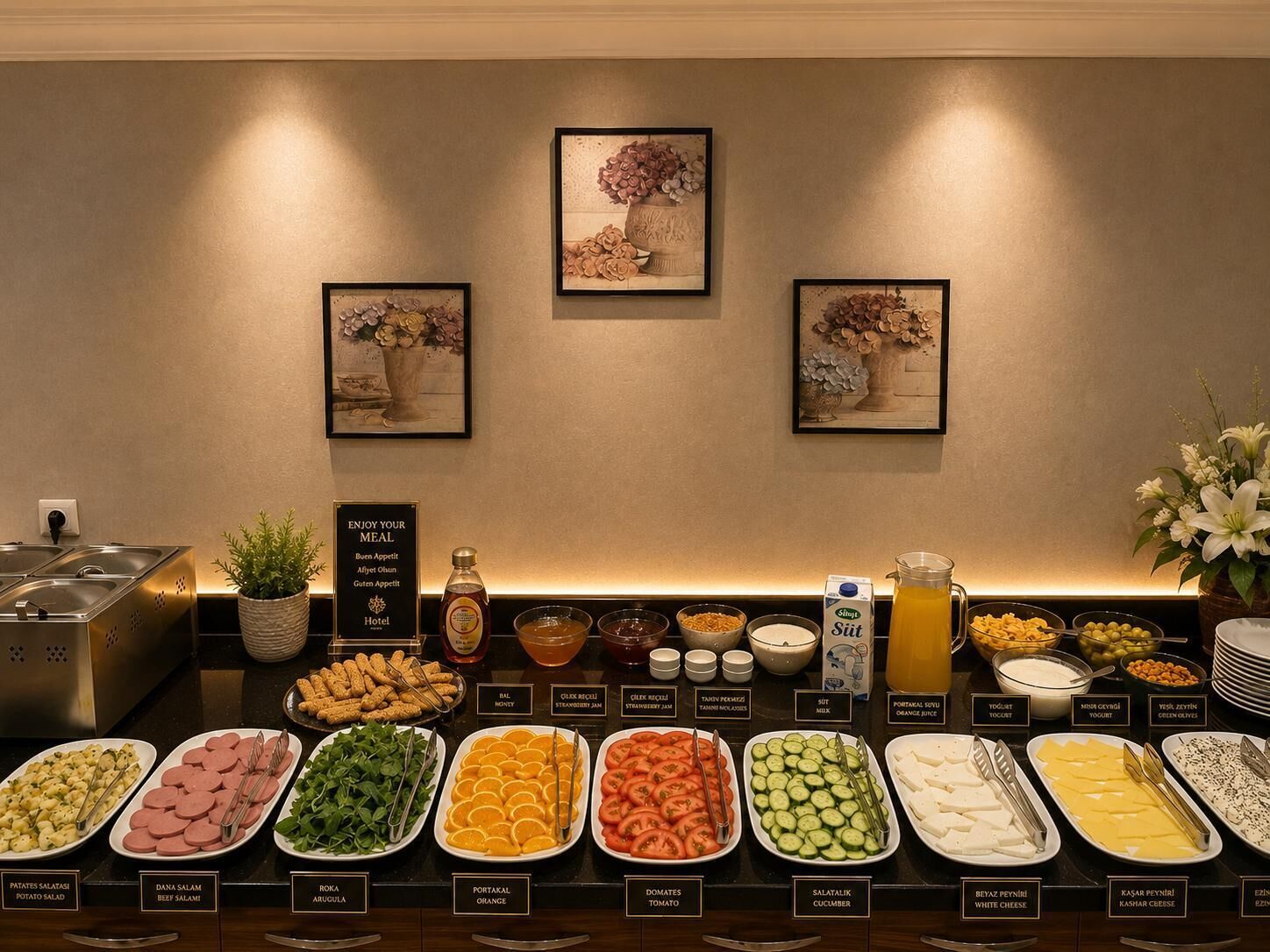 Free daily buffet breakfast