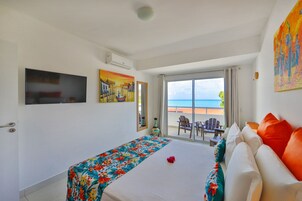 Duplex, 2 quartos, Hidromassagem particular, Vista Parcial para o mar | 高級寢具、房內夾萬、獨特設計、獨特裝修