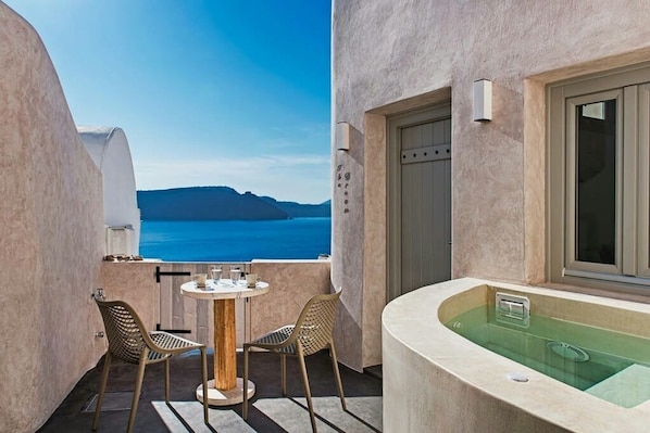 Honeymoon Villa, Jetted Tub | Terrace/patio - The Dream (Santorini)