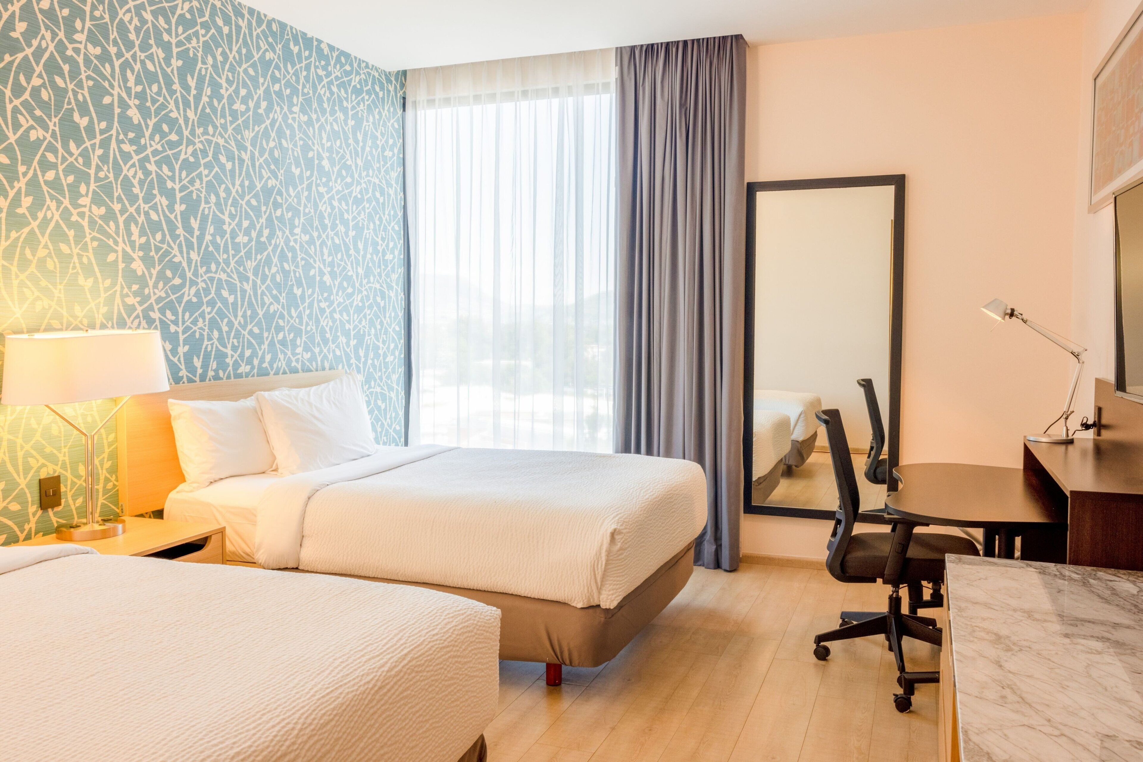 room, 2 double beds, non smoking | 1 bedroom, in-room safe, desk, iron/ironing board