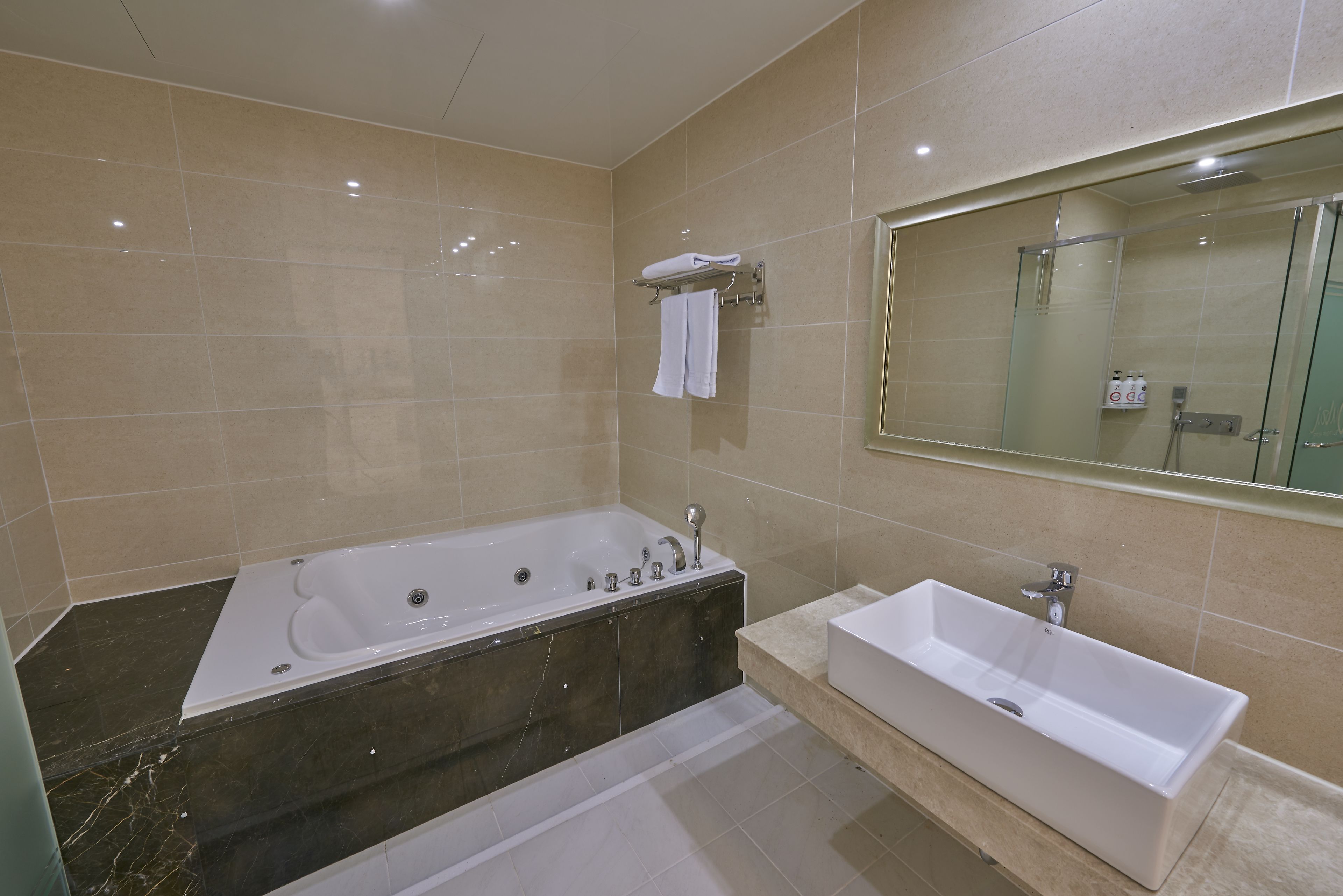 royal suite(lg styler) | bathroom | separate bathtub and shower, jetted bath, hair dryer, bathrobes