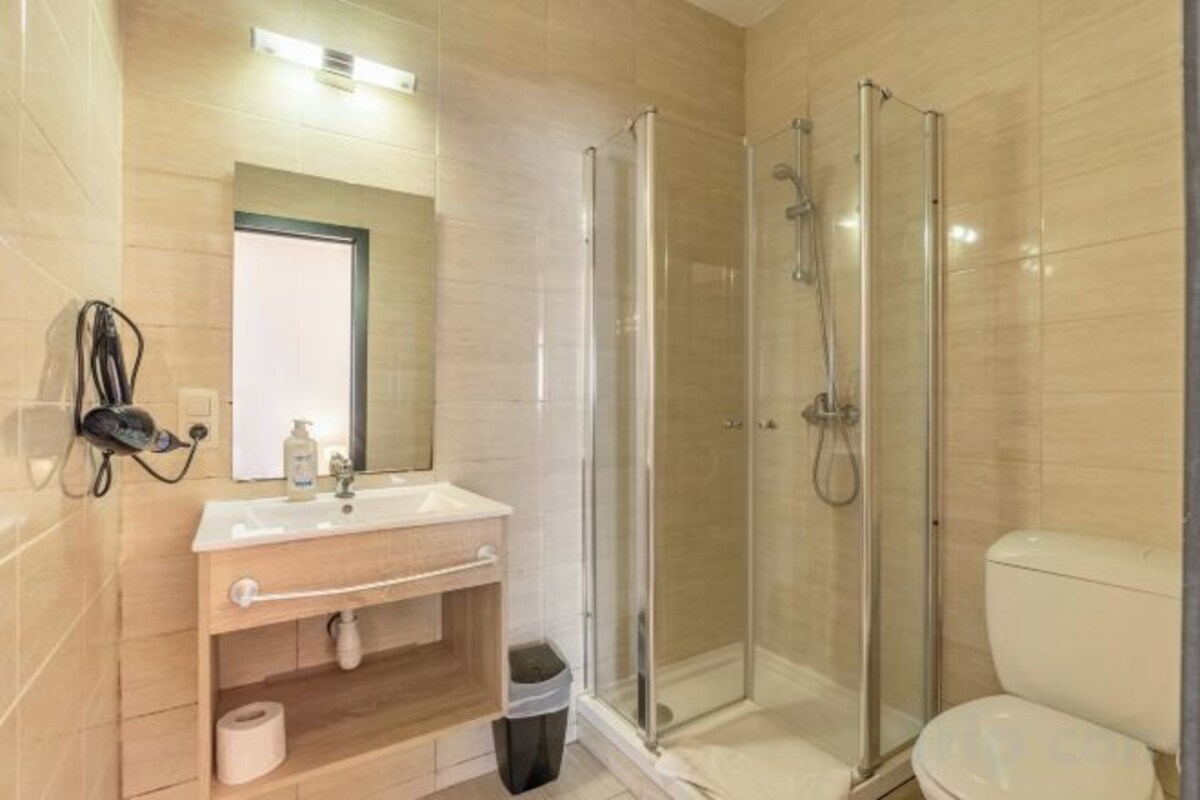 Bathroom | Shower, hair dryer, towels
