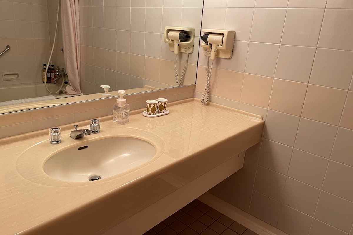 deluxe double room, non smoking | bathroom | shower, free toiletries, hair dryer, slippers