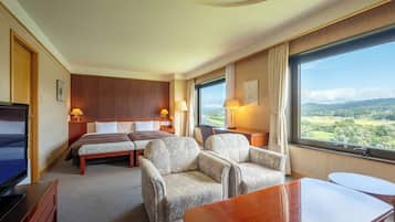 Quarto duplo luxo | 1 quarto, cortinas blackout, Wi-Fi de cortesia, roupa de cama