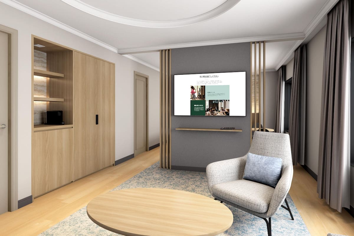Suite, 1 Schlafzimmer | 1 Schlafzimmer, Verdunkelungsvorhänge, kostenloses WLAN, Bettwäsche