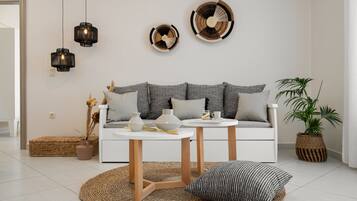 Apartment, 1 Bedroom | Living area | LCD TV