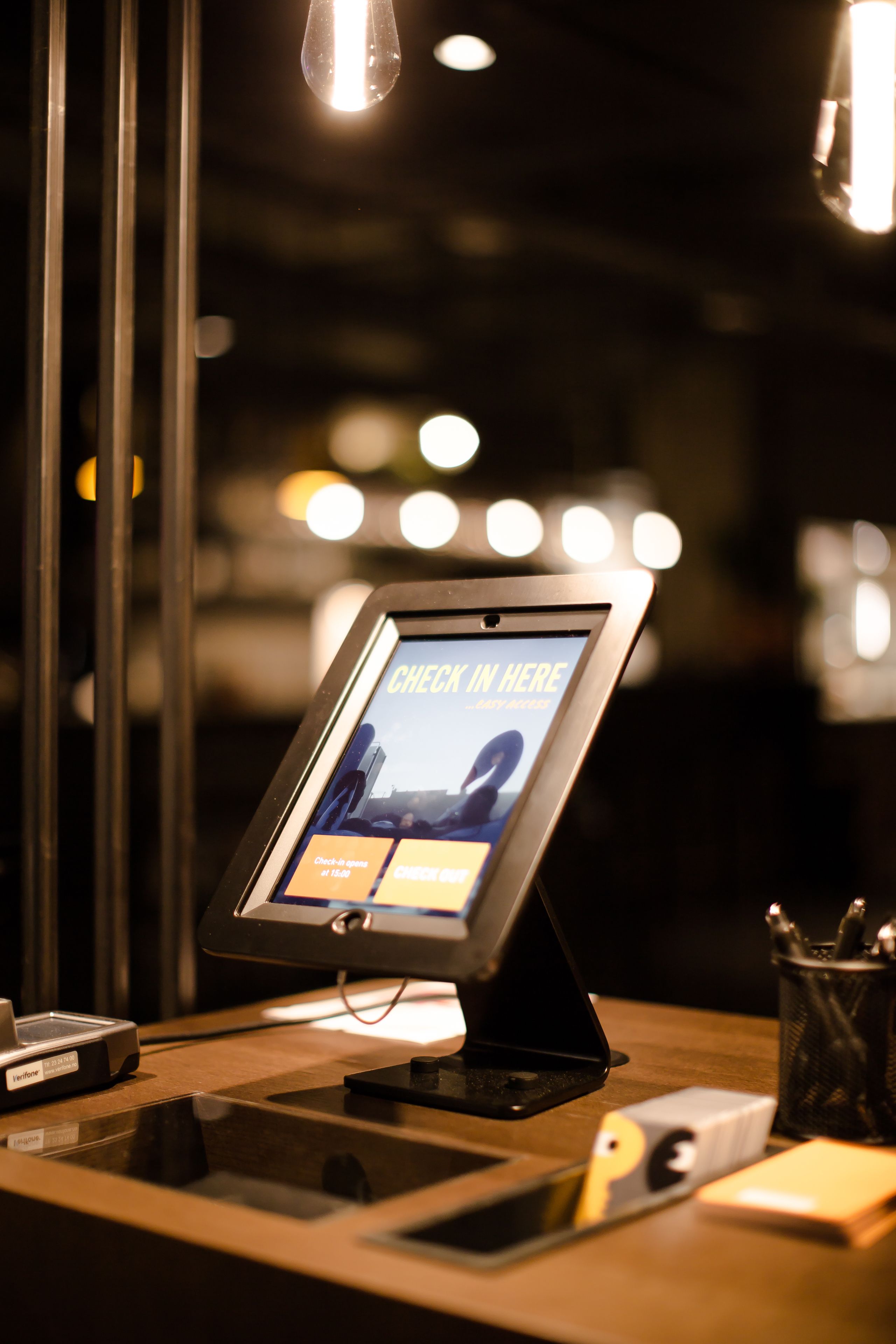 check-in/check-out kiosk