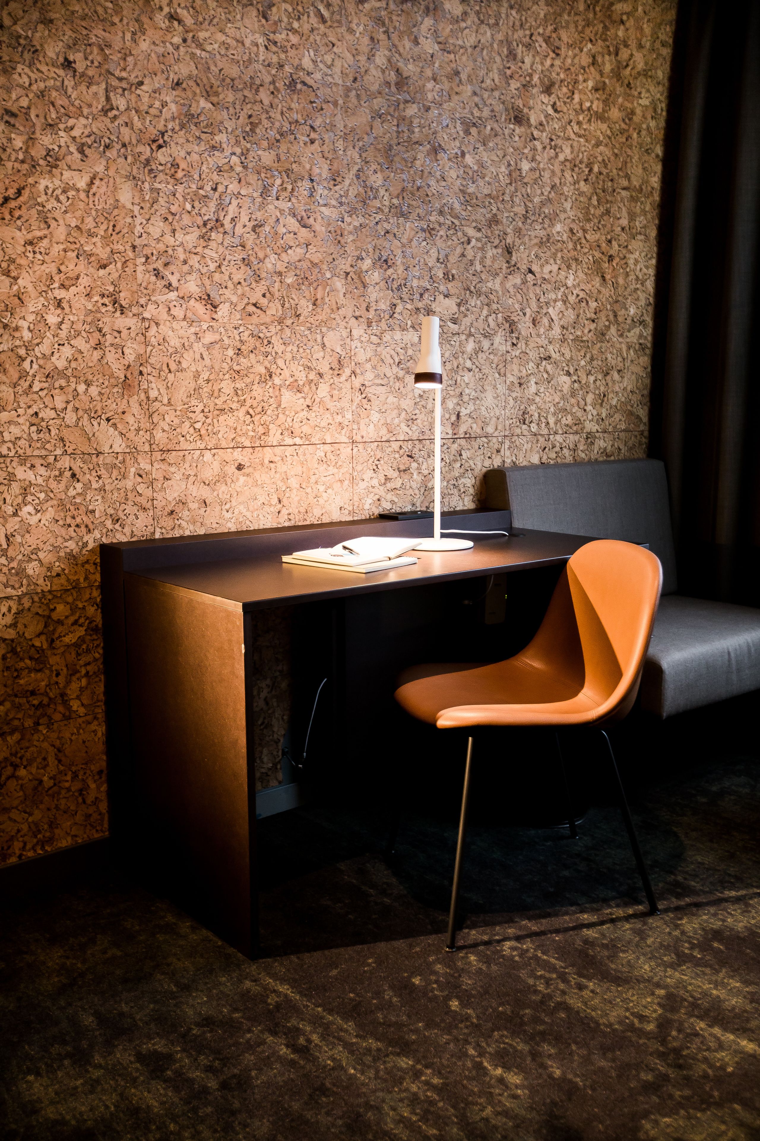 hypo-allergenic bedding, desk, laptop workspace, soundproofing