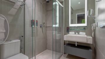 Bathroom | Shower, free toiletries, hair dryer, towels