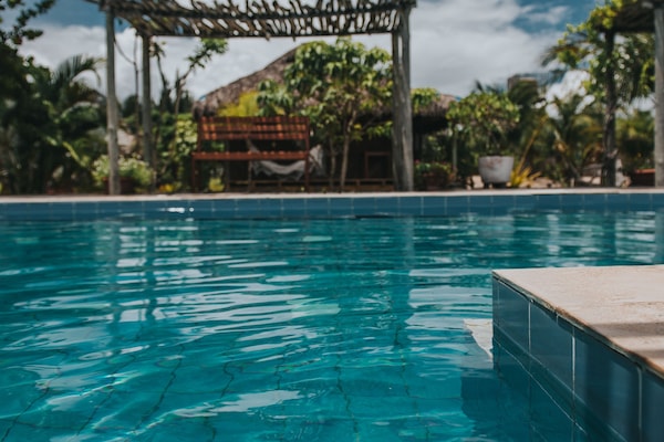 Outdoor pool, open 9:00 AM to 10:00 PM, sun loungers