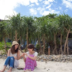 Private beach