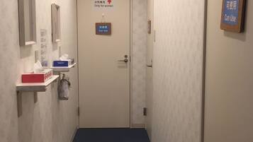 Free toiletries, hair dryer, slippers, towels