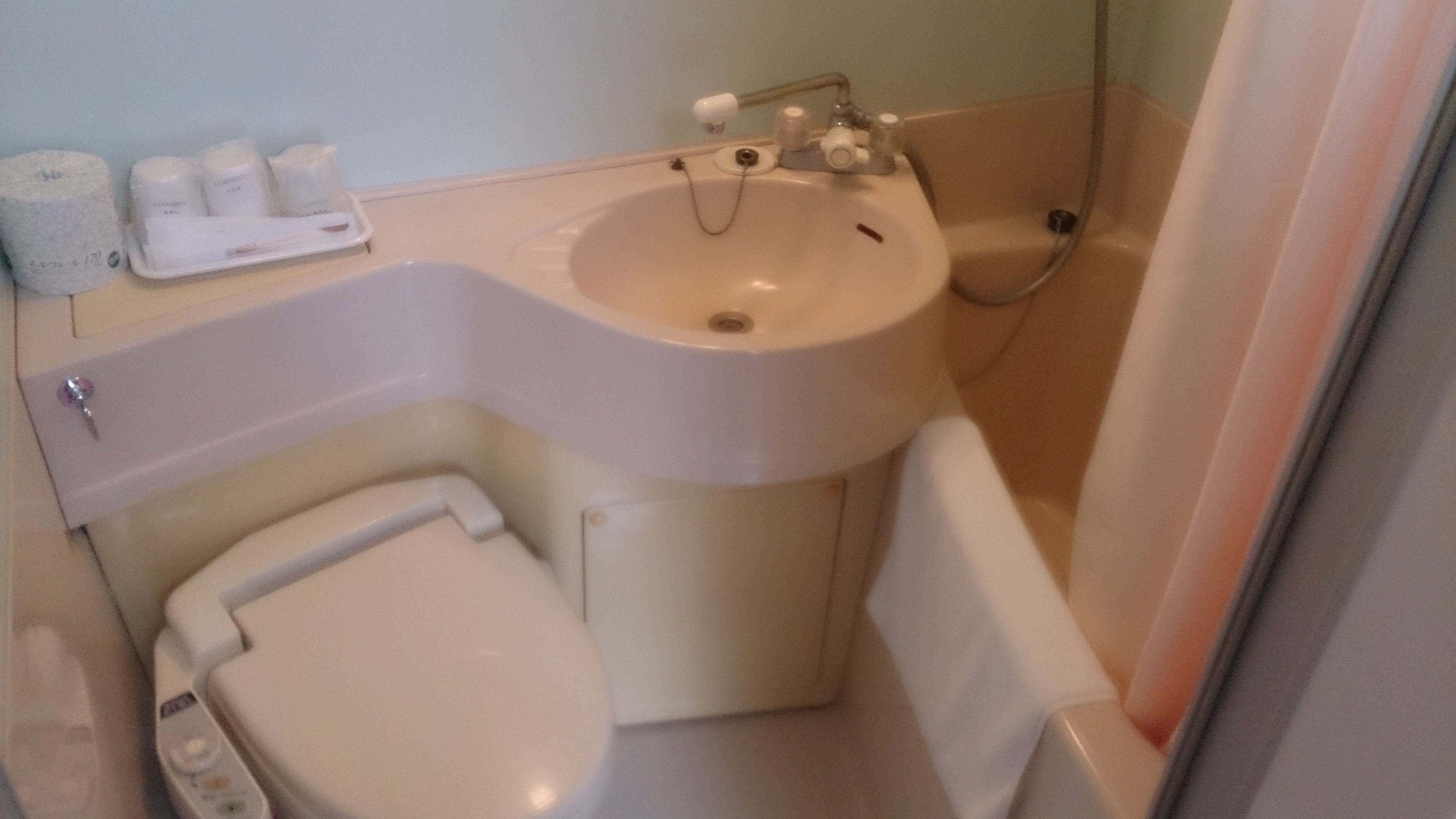 hair dryer, bathrobes, slippers, electronic bidet