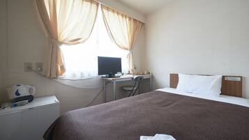 Desk, free WiFi, bed sheets