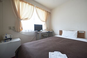 Desk, free WiFi, bed sheets