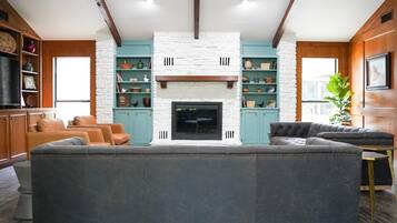 House | Living area | 50-inch TV with cable channels