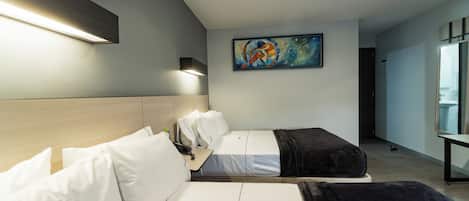 Double Room | Desk, blackout drapes, free WiFi, bed sheets
