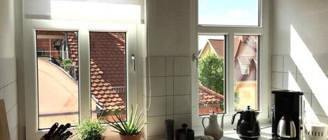 Classic Condo, 1 Bedroom, Kitchen, City View | Private kitchen | Fridge, oven, stovetop, coffee/tea maker