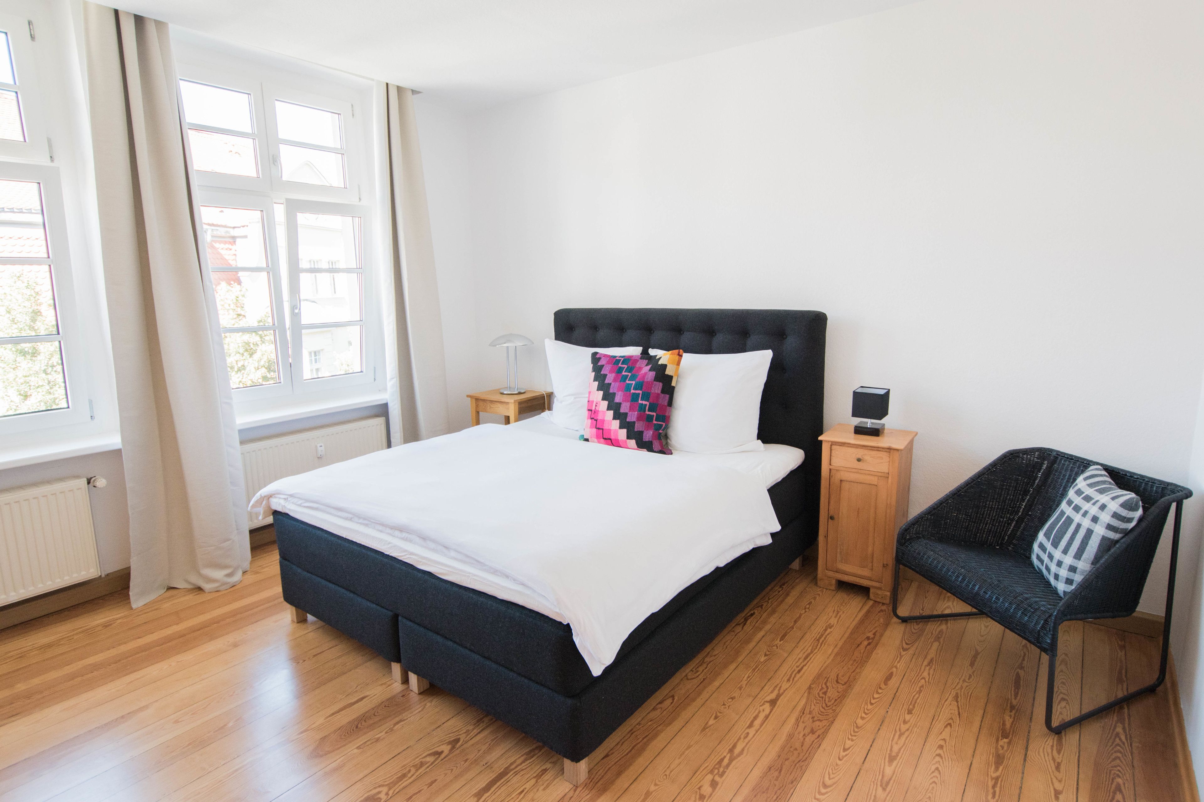 设计公寓式客房, 2 间卧室, 厨房, 城市景观 | 2 多间卧室、办公桌、熨斗/熨衣板、婴儿床