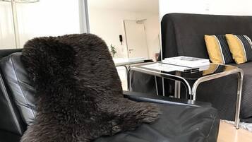 Classic Studio, 1 Bedroom, City View, Beachfront | Living area | Flat-screen TV, DVD player