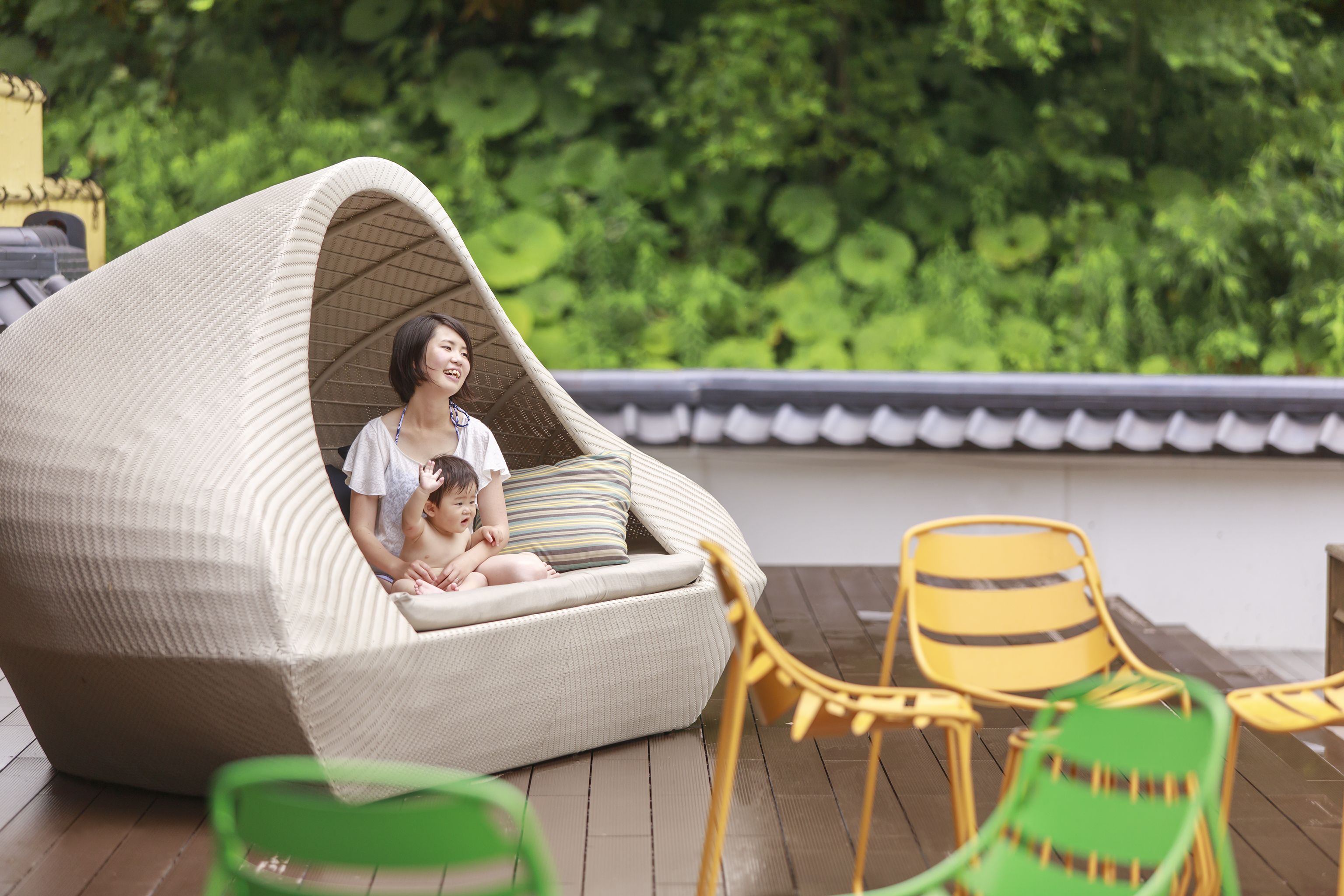 indoor pool, outdoor pool, pool loungers