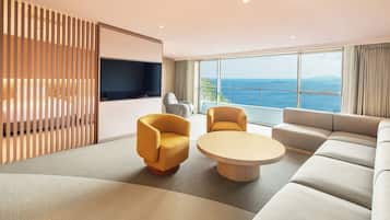 Grandbach Deluxe Triple with Indoor Bath Onsen | Bathroom | Designer toiletries, hair dryer, bathrobes, slippers