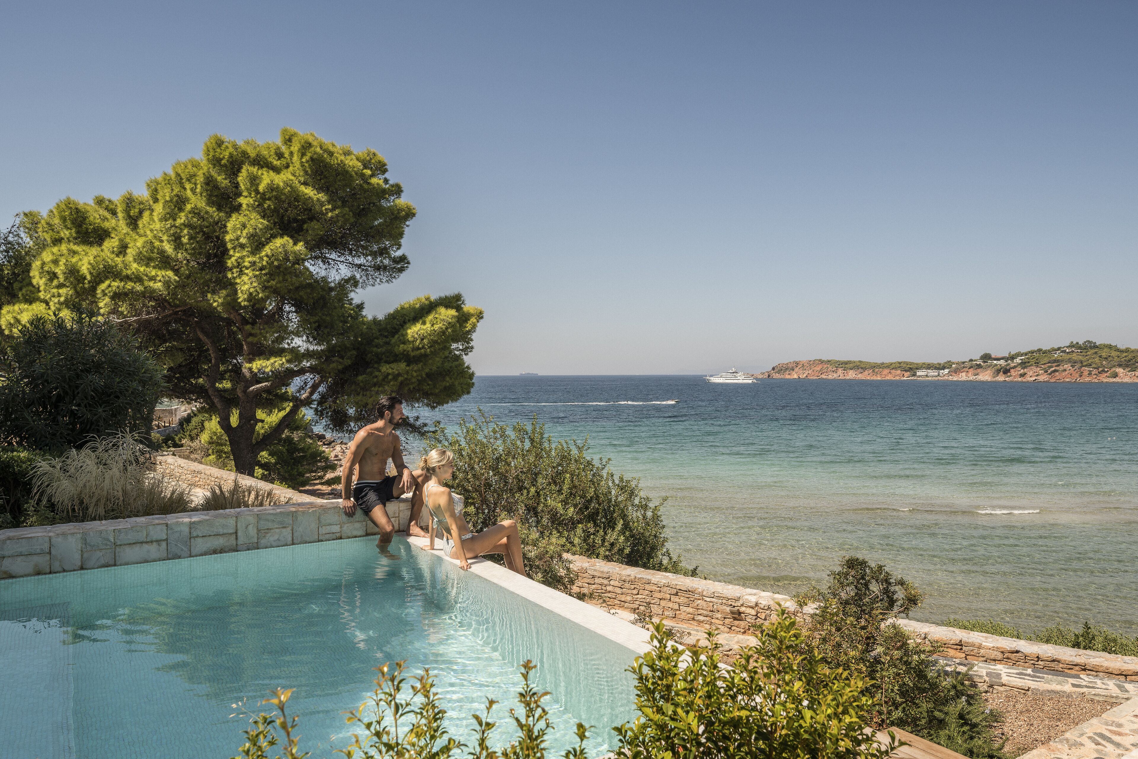 bungalow, 1 king bed, non smoking, sea view with pool | terrace/patio