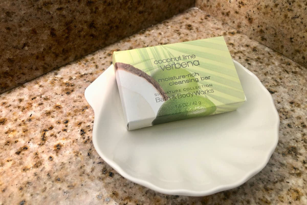 combined shower/bathtub, free toiletries, hair dryer, towels