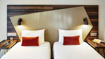 In-room safe, desk, laptop workspace, blackout curtains