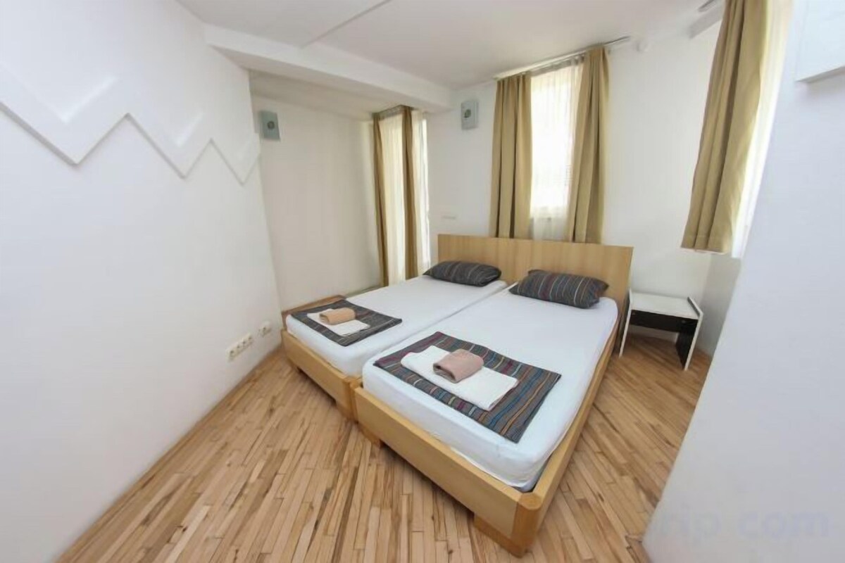 Desk, soundproofing, iron/ironing board (on request), WiFi (free)