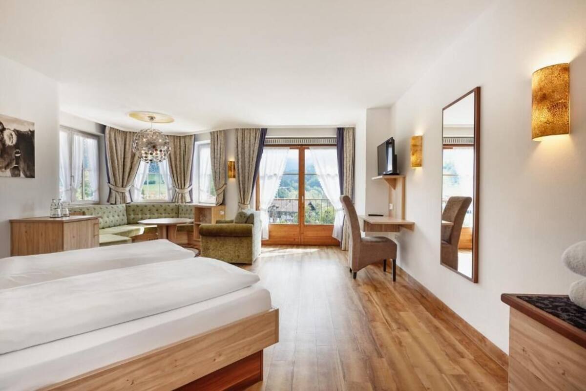 Quarto casal luxo, vista para a montanha