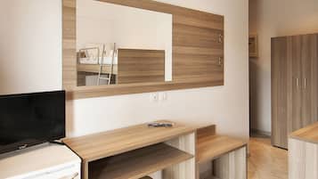 Desk, iron/ironing board, free cots/infant beds, free WiFi